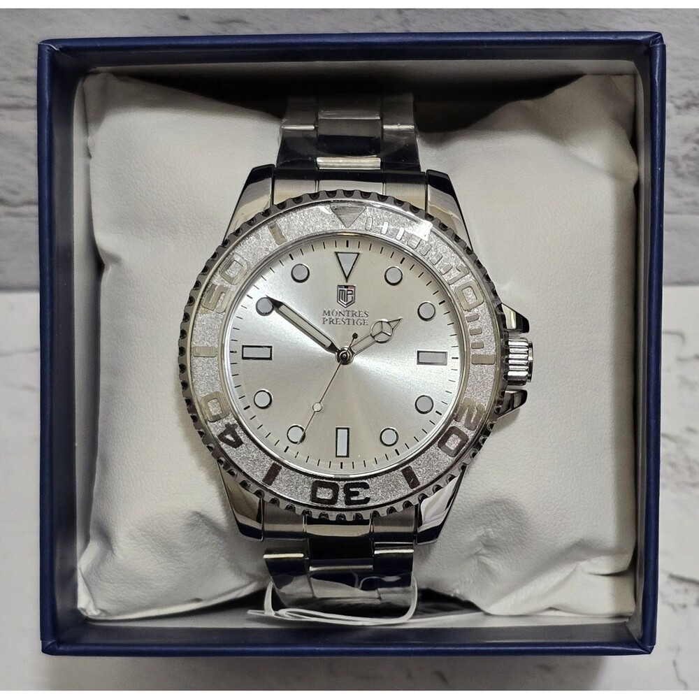 Montres Prestige X Invicta Men's Watch 43mm Silver Tone MPW-0266 Brand New